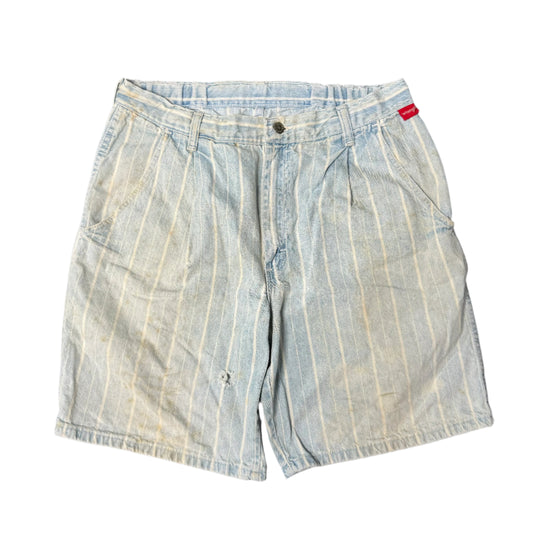 (30) 90s Wrangler Striped Denim Shorts