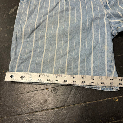 (36) 90s Wrangler Striped Denim Shorts