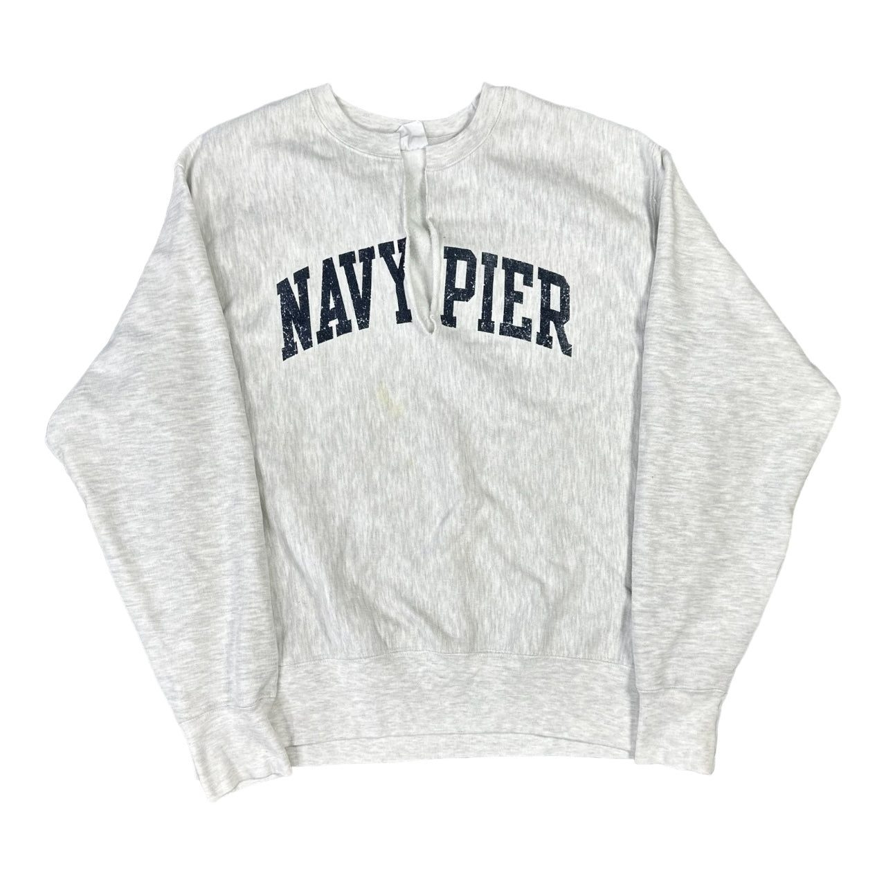 (L) Y2K Champion Navy Pier Crewneck Sweatshirt