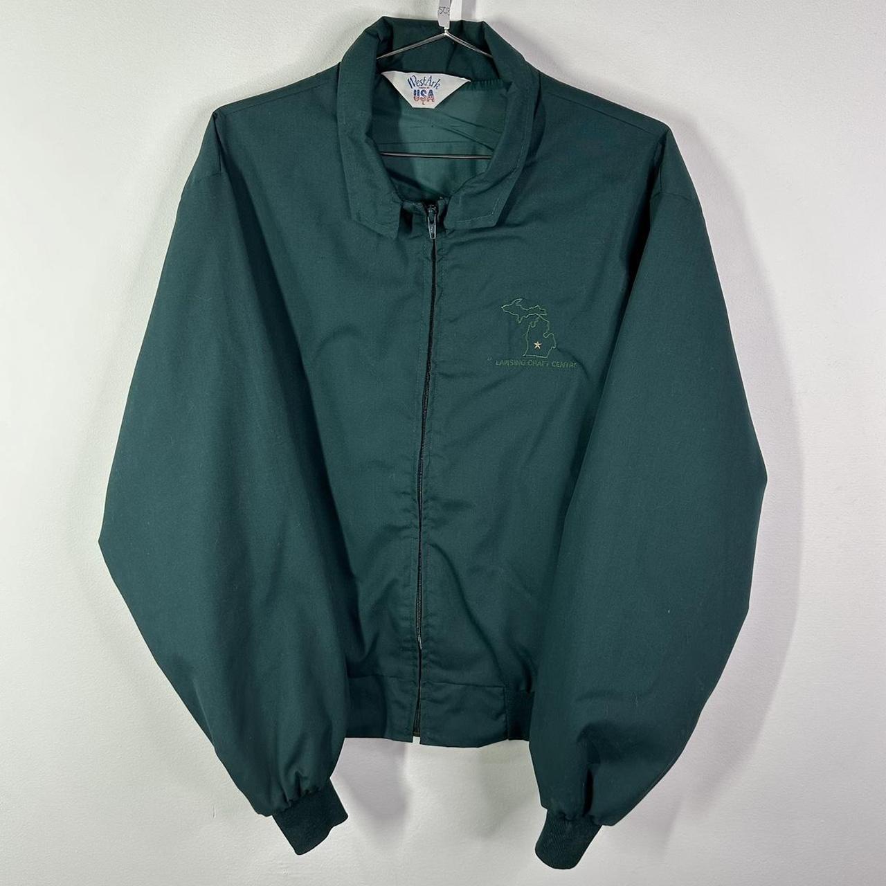 (L) 80s Green Collared Jacket