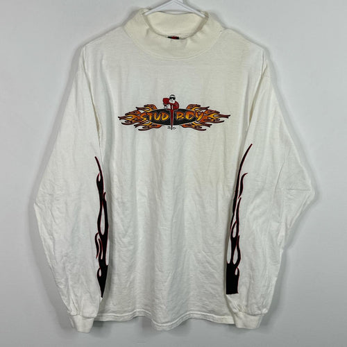 (L) 90s Flames Long Sleeve Shirt