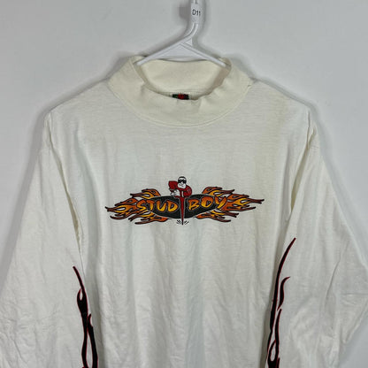 (L) 90s Flames Long Sleeve Shirt