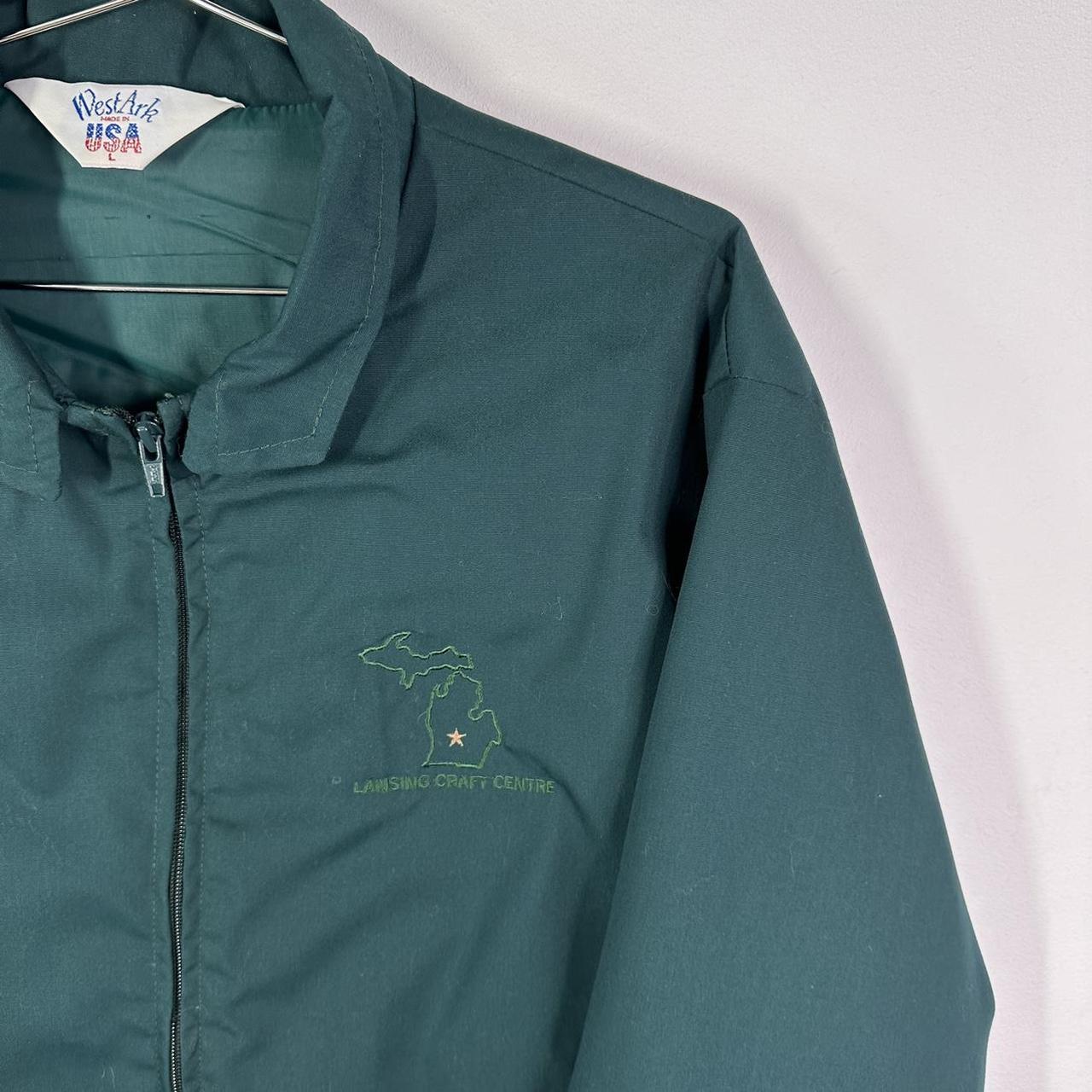 (L) 80s Green Collared Jacket