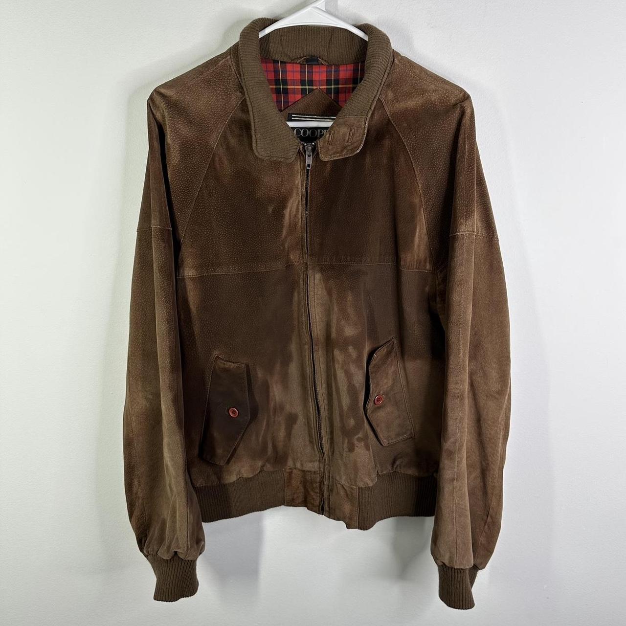 (L) 90s Brown Leather Suede Jacket