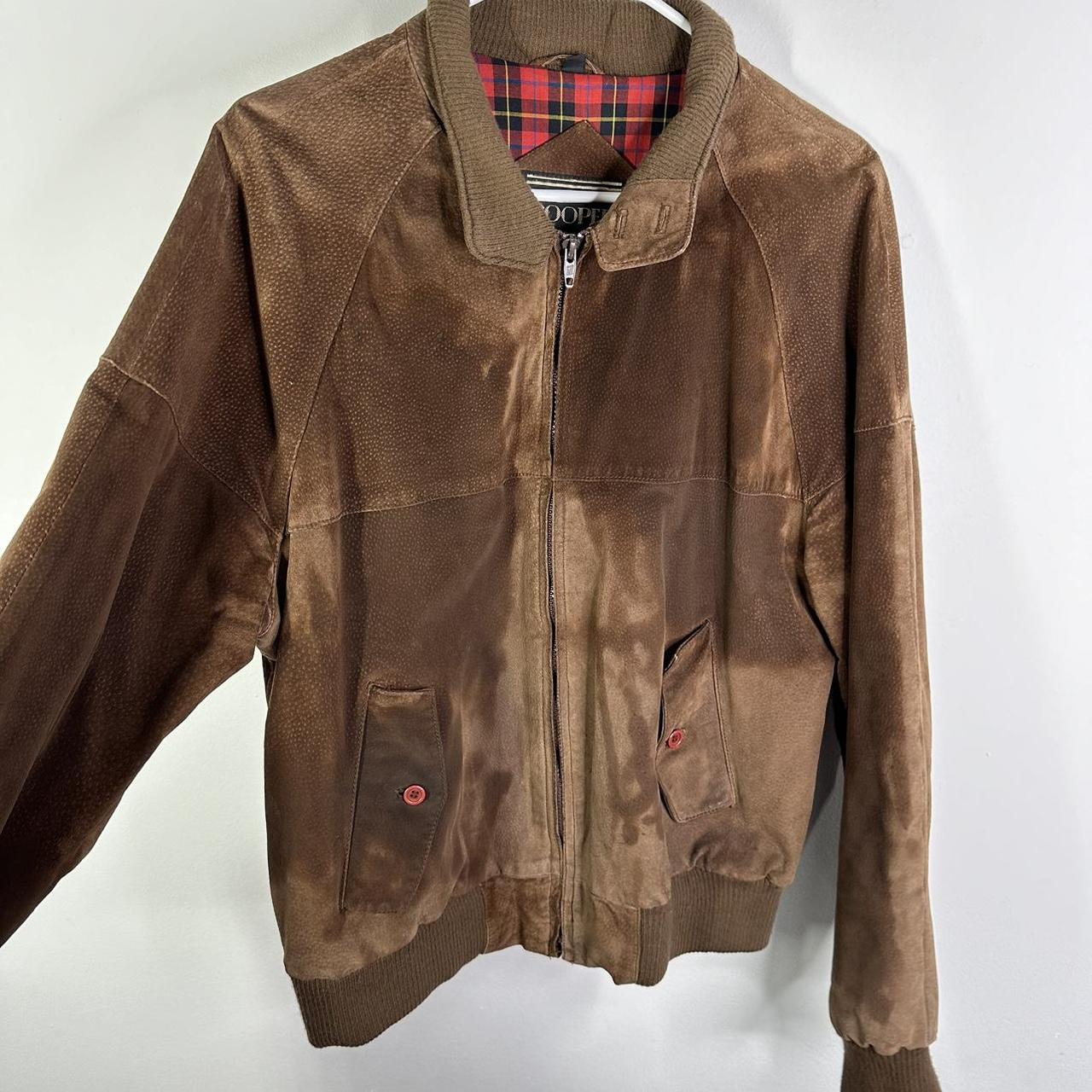 (L) 90s Brown Leather Suede Jacket