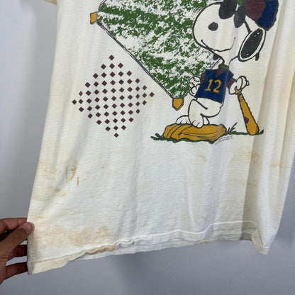 (L) 90s Peanuts Snoopy Baseball T-shirt